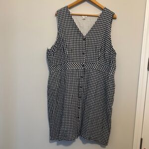 J. Crew Sleeveless Gingham Dress Sz 24 EUC